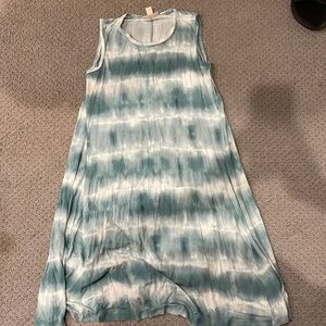 Turquoise Tye dye dress